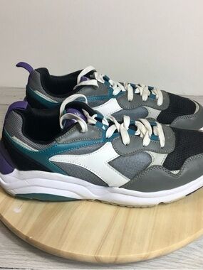 diadora Whizz Run Sneakers Men's Size 10 gray black Running athletic Shoes
